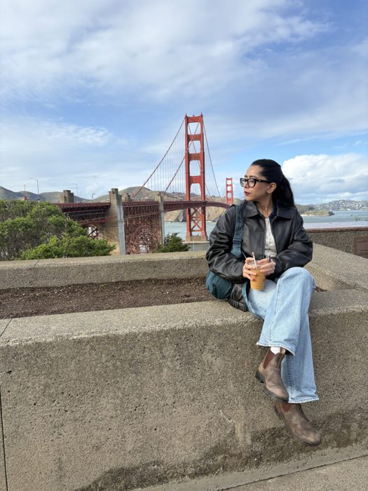 Aashna at the Golden Gate Bridge